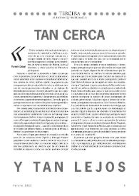 Tan cerca y tan lejos
 / Fermín Cabal | Biblioteca Virtual Miguel de Cervantes