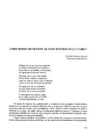 Otro mundo de ficción: el mito poético de la "caída"  / Vicente Cervera Salinas  | Biblioteca Virtual Miguel de Cervantes