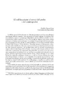 El mil·lenarisme al servei del poder i del contrapoder / Eulàlia Duran Grau | Biblioteca Virtual Miguel de Cervantes