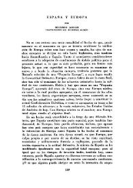 España y Europa / por Richard Jaeger | Biblioteca Virtual Miguel de Cervantes