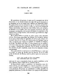 El paisaje en "Azorín"
 / por Carola Reig | Biblioteca Virtual Miguel de Cervantes