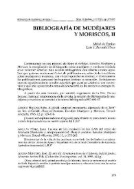 Bibliografía de mudéjares y moriscos, II / Mikel de Epalza, Luis F. Bernabé Pons | Biblioteca Virtual Miguel de Cervantes