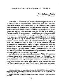 Reflexiones sobre el reino de Granada / José Rodríguez Molina | Biblioteca Virtual Miguel de Cervantes