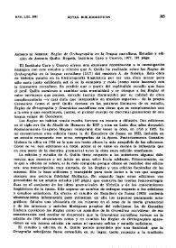 Antonio de Nebrija: "Reglas de Ortographia en la lengua castellana". Estudio y edición de Antonio Quilis. Bogotá, Instituto Caro y Cuervo, 1977, 195 págs. [recensiones] / José María Pozuelo Yvancos | Biblioteca Virtual Miguel de Cervantes