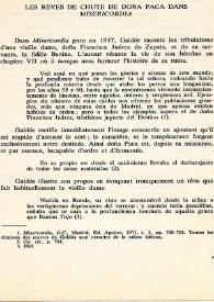 Les rêves de chute de Doña Paca dans "Misericordia"  / Sadi Lakhdari | Biblioteca Virtual Miguel de Cervantes
