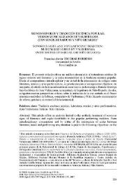 Signos sonoros y tradición escénica popular. Versos musicalizados de Valderrama (con sones de Sabicas y Niño Ricardo) / Francisco Javier Escobar Borrego  | Biblioteca Virtual Miguel de Cervantes