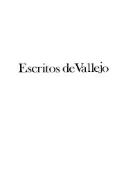 Escritos de Vallejo | Biblioteca Virtual Miguel de Cervantes