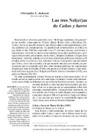 Las tres Nel(et)as de "Cañas y barro"  / Christopher L. Anderson | Biblioteca Virtual Miguel de Cervantes