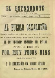 El Estandarte : periódico independiente. Tomo I, núm. 10, marzo 16 de 1902 | Biblioteca Virtual Miguel de Cervantes