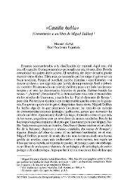 "Castilla habla" (comentarios a un libro de Delibes) / Manuel Alvar | Biblioteca Virtual Miguel de Cervantes