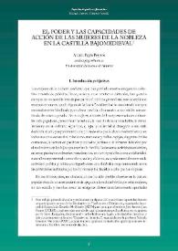 El poder y las capacidades de acción de las mujeres de la nobleza en la Castilla bajomedieval / Andrea Pagès Poyatos | Biblioteca Virtual Miguel de Cervantes