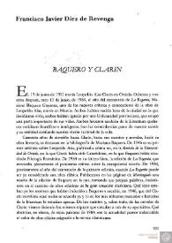 Baquero y Clarín / Francisco Javier Díez de Revenga | Biblioteca Virtual Miguel de Cervantes