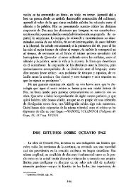 Dos estudios sobre Octavio Paz  / Luis Suñén  | Biblioteca Virtual Miguel de Cervantes