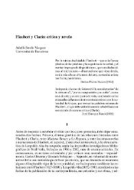 Flaubert y Clarín: crítica y novela / Adolfo Sotelo Vázquez | Biblioteca Virtual Miguel de Cervantes