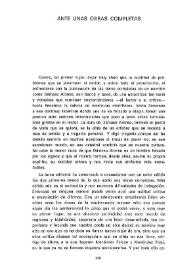 Ante unas Obras Completas / M. V. | Biblioteca Virtual Miguel de Cervantes