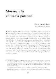 Moreto y la comedia palatina / María Luis Lobato | Biblioteca Virtual Miguel de Cervantes