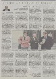 Centenario de Mario Benedetti / José Carlos Rovira | Biblioteca Virtual Miguel de Cervantes