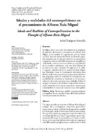Ideales y realidades del cosmopolitismo en el pensamiento de Alfonso Ruiz Miguel / Isabel Turégano Mansilla | Biblioteca Virtual Miguel de Cervantes