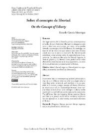 Sobre el concepto de libertad / Ricardo García Manrique | Biblioteca Virtual Miguel de Cervantes