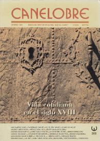 Canelobre, 29-30 (invierno 1995). Vida cotidiana en el siglo XVIII / director Miguel Ángel Lozano Marco ; coordinador Mario Martínez Gomis | Biblioteca Virtual Miguel de Cervantes