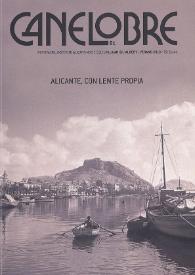 Canelobre, 61 (verano 2013). Alicante, con lente propia / director Queru Blanco Casanova ; coordinador Rafael Poveda Bernabé | Biblioteca Virtual Miguel de Cervantes