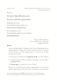 "Ya estuvo": límite de una acción / Sandra Arteaga Santos, Ricardo Maldonado Soto
 | Biblioteca Virtual Miguel de Cervantes