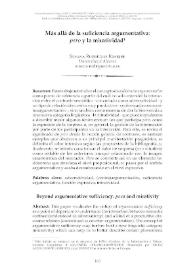 Más allá de la suficiencia argumentativa: "pero" y la miratividad / Susana Rodríguez Rosique | Biblioteca Virtual Miguel de Cervantes