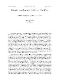 Pequeña semblanza de Guillermo Díaz-Plaja / Francisco Abad | Biblioteca Virtual Miguel de Cervantes