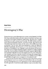 Hemingway's war / Noël Valis | Biblioteca Virtual Miguel de Cervantes
