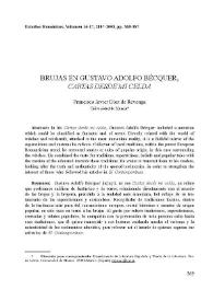 Brujas en Gustavo Adolfo Bécquer, "Cartas desde mi celda" / Francisco Javier Díez de Revenga | Biblioteca Virtual Miguel de Cervantes