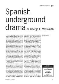 Spanish underground drama de George E. Wellwarth / Por Fermín Cabal | Biblioteca Virtual Miguel de Cervantes