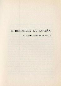 Strindberg en España / por Guillermo Díaz-Plaja | Biblioteca Virtual Miguel de Cervantes