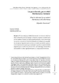 Lo que se hereda, ¿no se roba? Meritocracia y herencia  / Alejandro Berrotarán | Biblioteca Virtual Miguel de Cervantes