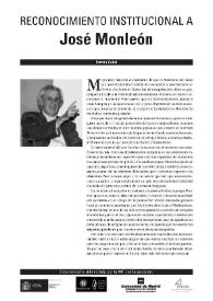 Reconocimiento institucional a José Monleón / Fermín Cabal | Biblioteca Virtual Miguel de Cervantes