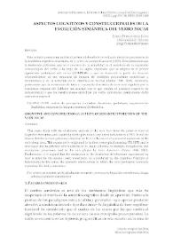 Aspectos cognitivos y construcciones de la evolución semántica del verbo "tocar" / Jorge Fernández Jaén | Biblioteca Virtual Miguel de Cervantes
