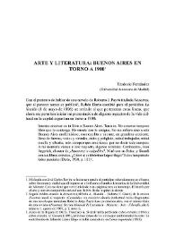 Arte y literatura: Buenos Aires en torno a 1900  / Teodosio Fernández | Biblioteca Virtual Miguel de Cervantes